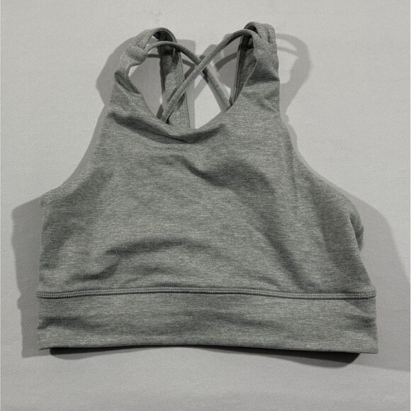 Vuori Juno Bra Women XS Racerback Yoga Workout Sports Bra Heather Gray VW136 - Picture 2 of 6